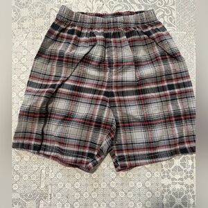Size 12-18 red black and grey plaid shorts